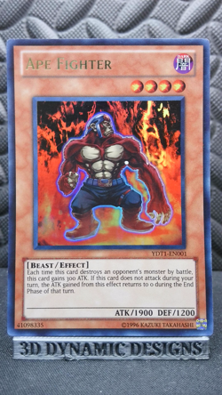 | Yugioh Ape Fighter YDT1-EN001 Ultra Rare Video Game Promo NM 🔥 | - Image 1