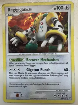 Regigigas 15/146 2008 Holo Rare Legends Awakened Pokemon Card MP - Image 1