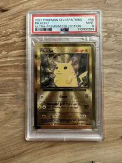 2021 Pokemon Celebrations Pikachu - (Metal Card) 058/102 PSA 9 - Image 1