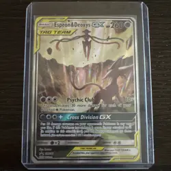 Pokemon Espeon & Deoxys GX SM240 Tag Team black star promo standard Card - Image 1