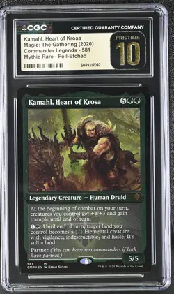 KAMAHL, HEART OF KROSA Commander Legends Etched Foil CGC Pristine 10 MTG EDH - Image 1
