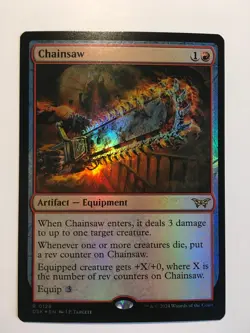 MTG Chainsaw Foil Duskmourn NM Magic the Gathering - 128 - Image 1