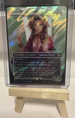 Aerith Gainsborough (Borderless) (Surge Foil) Final Fantasy Foil MTG - Image 1