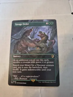 Savage Order (Borderless) Universes Beyond: Jurassic Pikachu World Collection... - Image 1
