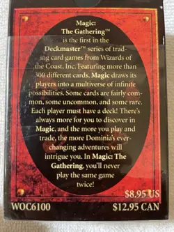 Magic the Gathering 4th Edition Deckmaster Starter WOC6100 1995 Opened Untouched - Image 2