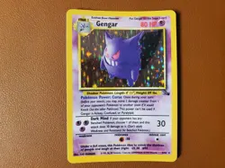 Gengar Fossil Unlimited Holo Rare 1999 5/62 LP Vintage WOTC Pokemon TCG - Image 1