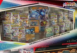 NEW Pokemon Prismatic Evolution Lucario & Tyranitar EX Premium Collection - Image 2