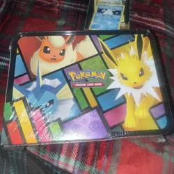 Pokemon Eevee Treasure Chest 2021 Eeveelution Collectible Lunchbox Tin 5 Packs - Image 2