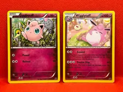 Pokemon Tcg Jigglypuff 65/124 & Wigglytuff 66/124 Fates Collide Non Holo - Image 1
