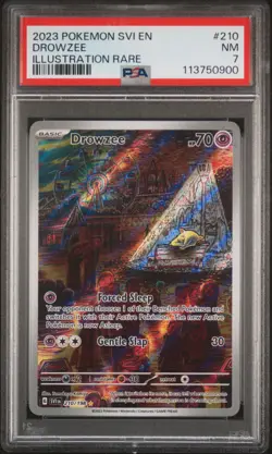 2023 POKEMON SVI EN-SCARLET & VIOLET ILLUSTRATION RARE #210 DROWZEE PSA 7 - Image 1