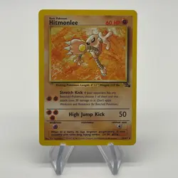 Hitmonlee 22/64 - Rare - Vintage WotC 1999 Fossil Set Authentic Pokemon Card - Image 1