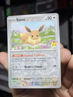 Pokemon Day 2025 Prismatic Evolutions Eevee Cosmos Promo TCG Card 074/131 - Image 2