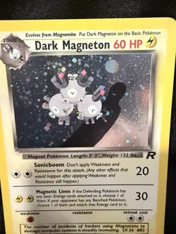 Pokemon Dark Magneton TCG Holo Rare Card 11/82 - Image 2