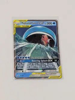 Magikarp & Wailord GX SM166 Full Art Black Star Promo Holo LP - Pokemon Card - Image 1