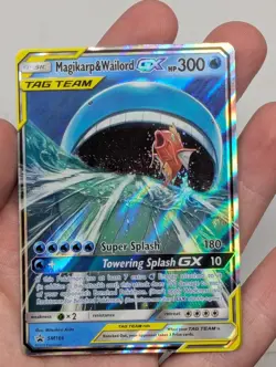 Magikarp & Wailord GX SM166 Full Art Black Star Promo Holo LP - Pokemon Card - Image 2