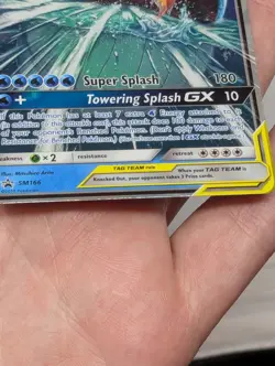 Magikarp & Wailord GX SM166 Full Art Black Star Promo Holo LP - Pokemon Card - Image 5