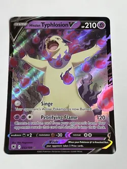 Hisuian Typhlosion V 53/189 - Astral Radiance - NM - Holo Pokemon Card TCG - Image 1