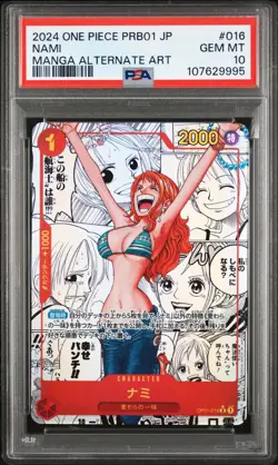 2024 ONE PIECE JPN PRB01-PREM BOOSTER -ONE PIECE CARD THE BEST- #016 NAMI PSA 10 - Image 1