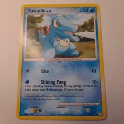 Totodile Pokemon Card Level 15 HP 50 106/123 Basic 2007 Regular - Image 1
