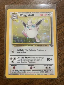 Wigglytuff 16/64 Holo Rare Jungle Pokemon Card - Image 1
