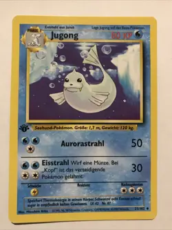 Pokemon TCG Dewgong Jugong 1st Edition Base Set 25/102 Regular Uncommon German - Image 1