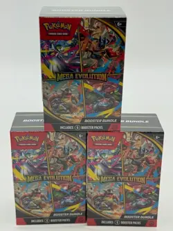 Lot of (3) Pokemon TCG Mega Evolution Booster Bundles SEALED - Image 1