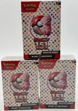 Lot of (3) Pokemon TCG 151 MEW EN Booster Bundles SEALED - Image 1