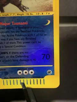 Pokemon TCG Feraligatr 12/165 Rare Reverse Holo Expedition Base VTG E-Reader HOT - Image 5