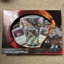 Pokemon TCG: Bloodmoon Ursaluna Ex Box *SEALED* 2024~4 Booster Packs, 3 Promos - Image 1