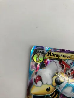 ULTRA RARE Mega M Ampharos EX 28/98 XY Ancient Origins Pokemon TCG Holo Foil LP+ - Image 2