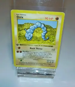 Onix 56/102 HP Damaged Base Set (Shadowless) 1st Edition Regular Pokemon TCG - Image 1