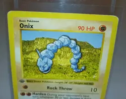 Onix 56/102 HP Damaged Base Set (Shadowless) 1st Edition Regular Pokemon TCG - Image 2