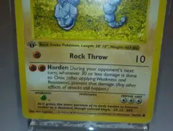 Onix 56/102 HP Damaged Base Set (Shadowless) 1st Edition Regular Pokemon TCG - Image 3