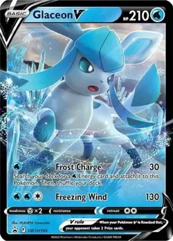 Glaceon V SWSH196 Sword & Shield Black Star Promo Pokemon NM - Image 1