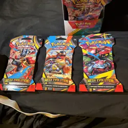 Mega Evolution Sleeved Booster Pack Sealed Pokemon 24 Packs with display - Image 2