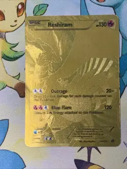 Pokemon TCG Reshiram 114/113 Legendary Treasures 2013 Gold Secret Rare Hp-DMG - Image 4
