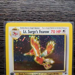 2000 Pokemon TCG Gym Heroes 1st Edition #7 Lt Surge's Fearow Holo - Image 2