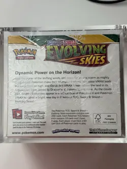 Pokemon Evolving Skies Booster Box Sword & Shield FACTORY SEALED in acrylic case - Image 2