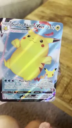Pokemon TCG Holo Ultra Rare Flying And Surfing Pikachu VMAX - Image 2