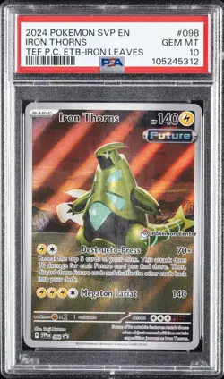 2024 POKEMON SVP EN-SV BLACK STAR PROMO #098 IRON THORNS PSA 10 - Image 1