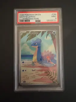 PSA 9 MINT Misty's Lapras 194/182 Destined Rivals Illustration Rare 2025 Pokemon - Image 1