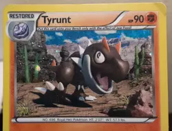 Pokemon Tyrunt Cosmos Holo 61/111 FFI Furious Fists Pokemon TCG MP - Image 2