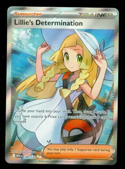 Pokemon LILLIE'S DETERMINATION 169/132 - Mega Evolution - RARE FULL ART - Card A - Image 1