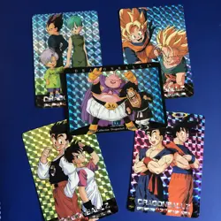 2001 DBZ Dragon Ball Z Hero Collection Lot of 5 Foil Holo Cards 239 240 233 236 - Image 1