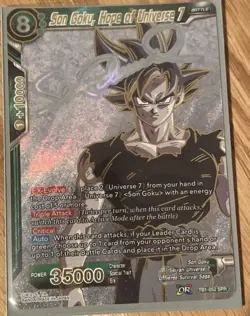Dragon Ball Super TCG Son Goku, Hope of Universe 7 Card, TB1-052 SPR Near Mint - Image 2