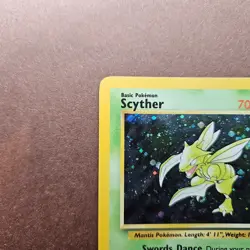 Scyther 17/130 Pokemon Base Set 2 Holo Rare Card - MP - Image 2