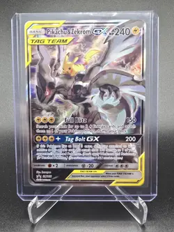 Pikachu & Zekrom Tag Team GX SM168 Alternate Full Art Holo Promo Pokemon Card - Image 1