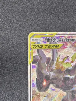 Pikachu & Zekrom Tag Team GX SM168 Alternate Full Art Holo Promo Pokemon Card - Image 4