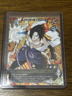 Naruto TCG CCG Sasuke Uchiha Eyes of the Hawk Foil Promo Card English Near Mint - Image 2