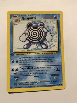 Pokemon TCG Poliwhirl Quaputzi 38/102 1st Edition German Base Set Regular Card - Image 1